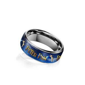 Peter Pan Silver Tungsten Rings Gift For Fans1