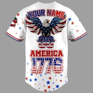 Clingstones 4th of July USA Baseball Jersey2