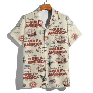 Greeting From The Gulf Of America Est 2025 Beach Aloha Shirt