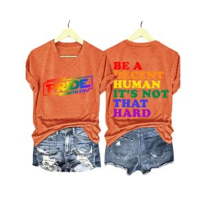 Be A Decent Human Its Not That Hard May The Pride Be With You Shirt4