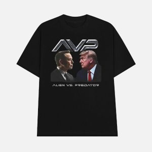 AVP Alien Vs Predator Trump Vs Elon Shirt 1
