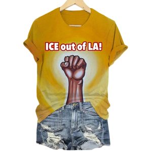 Women’s Retro ICE Out Of La Printed Short-Sleeved T-Shirt