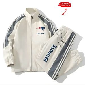 Patriots Football Unisex Style Versatile Sports Set Jacket And Pants