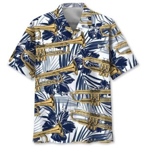 Trumpet Hibiscus Hawaiian Shirt