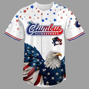 Clingstones 4th of July USA Baseball Jersey1