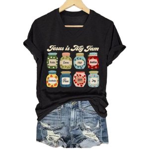 Jesus Is My Jam Christian Faith Graphic Shirt1