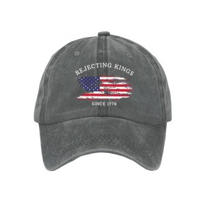 Unisex Rejecting Kings Since 1776 Print Baseball Cap3