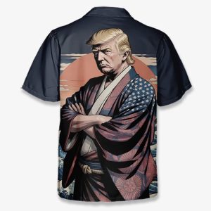 Trump Cuts Through Lies Like A Katana Tropical Hawaiian Aloha Shirt2