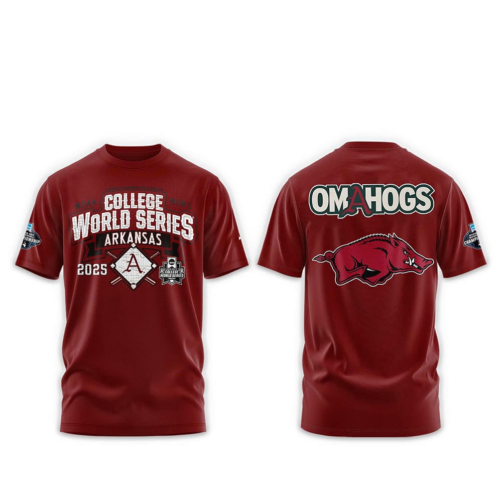 Arkansas Baseball OMAHOGS 2025 College World Series Shirt Arkansas Baseball OMAHOGS 2025 College World Series Shirt