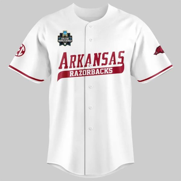 Arkansas Razorbacks College World Series Omahogs Baseball Jersey 2025