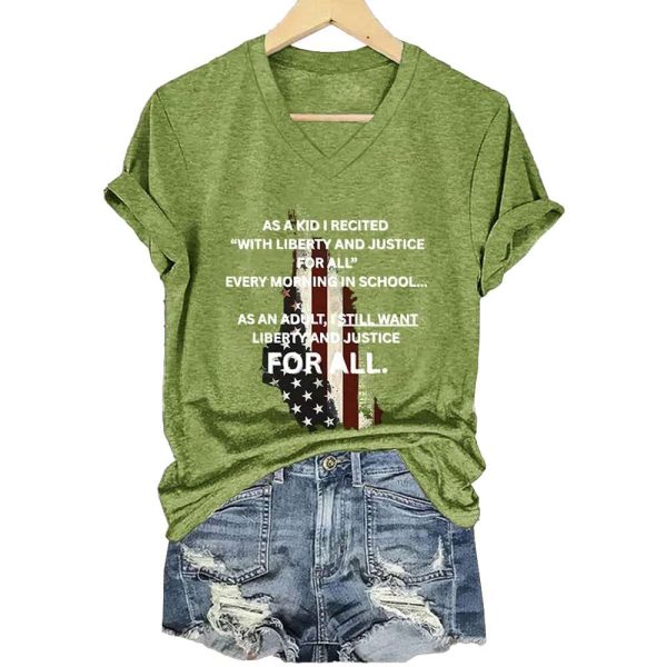 As A Kid I Recited With Liberty And Justice For All Every Morning In School Shirt