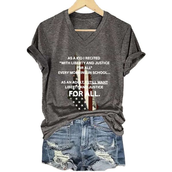 As A Kid I Recited With Liberty And Justice For All Every Morning In School Shirt