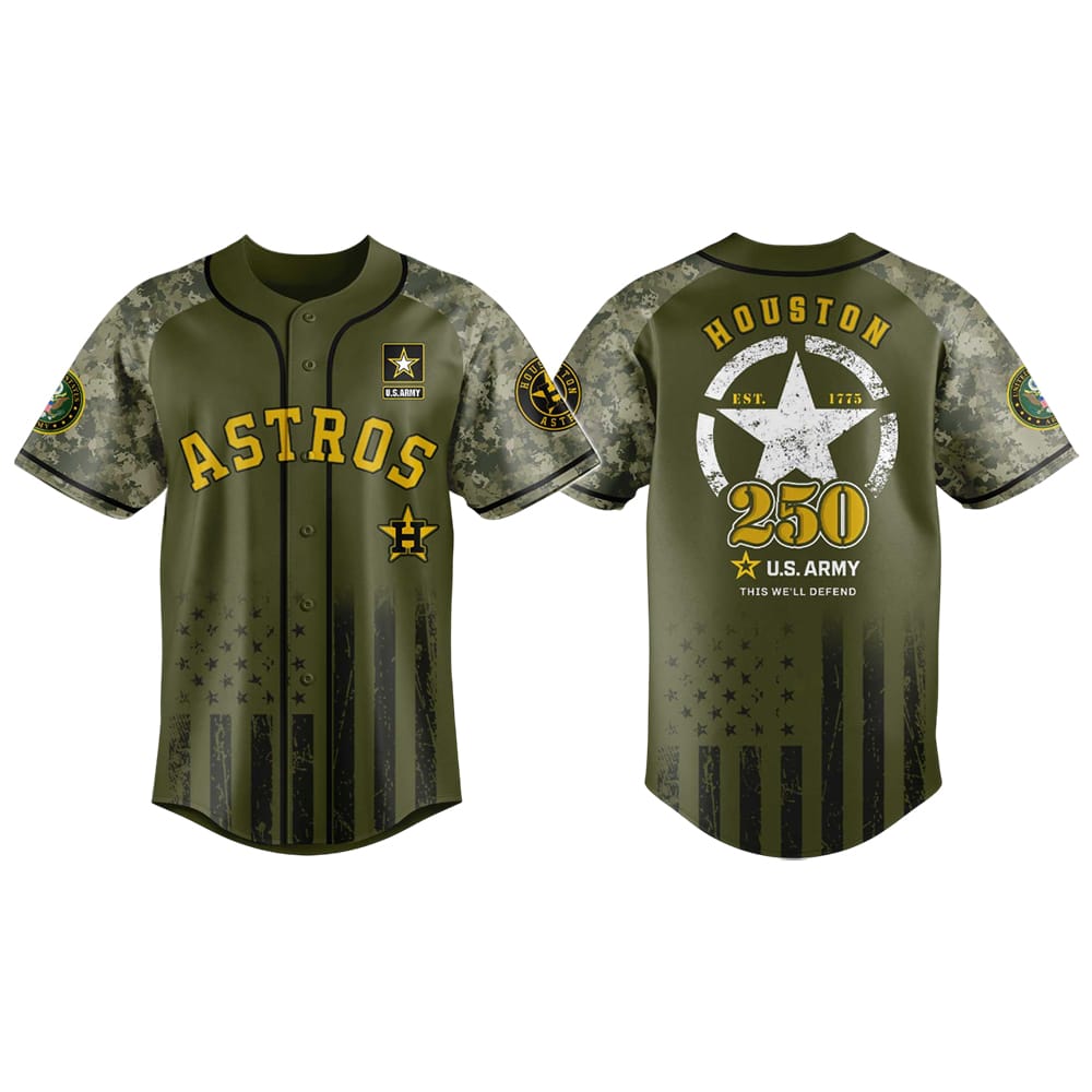 Astros US Armys 250th Birthday Jersey 2025 Astros US Army's 250th Birthday Jersey 2025