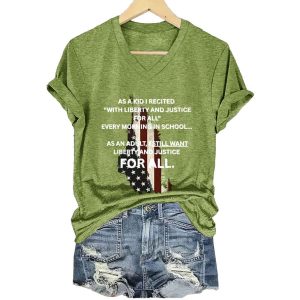 As A Kid I Recited With Liberty And Justice For All Every Morning In School Shirt
