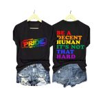 Be A Decent Human It's Not That Hard May The Pride Be With You Shirt