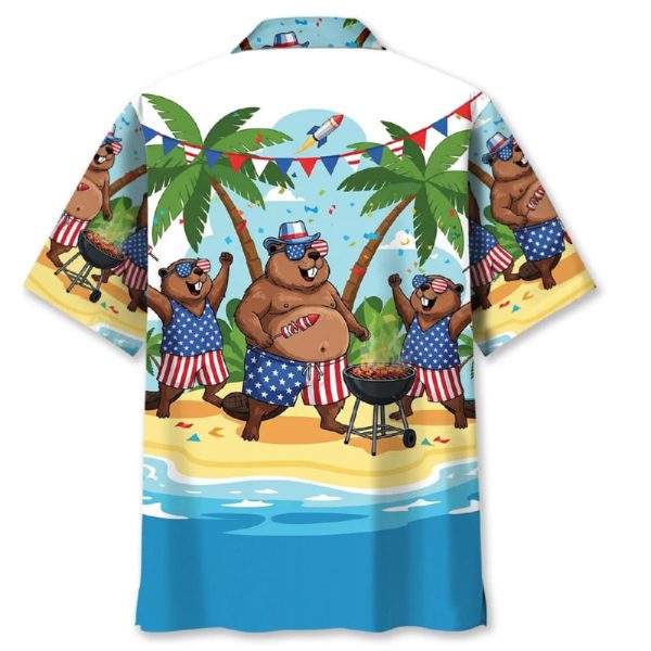 Beaver Proud Of America Hawaiian Shirt