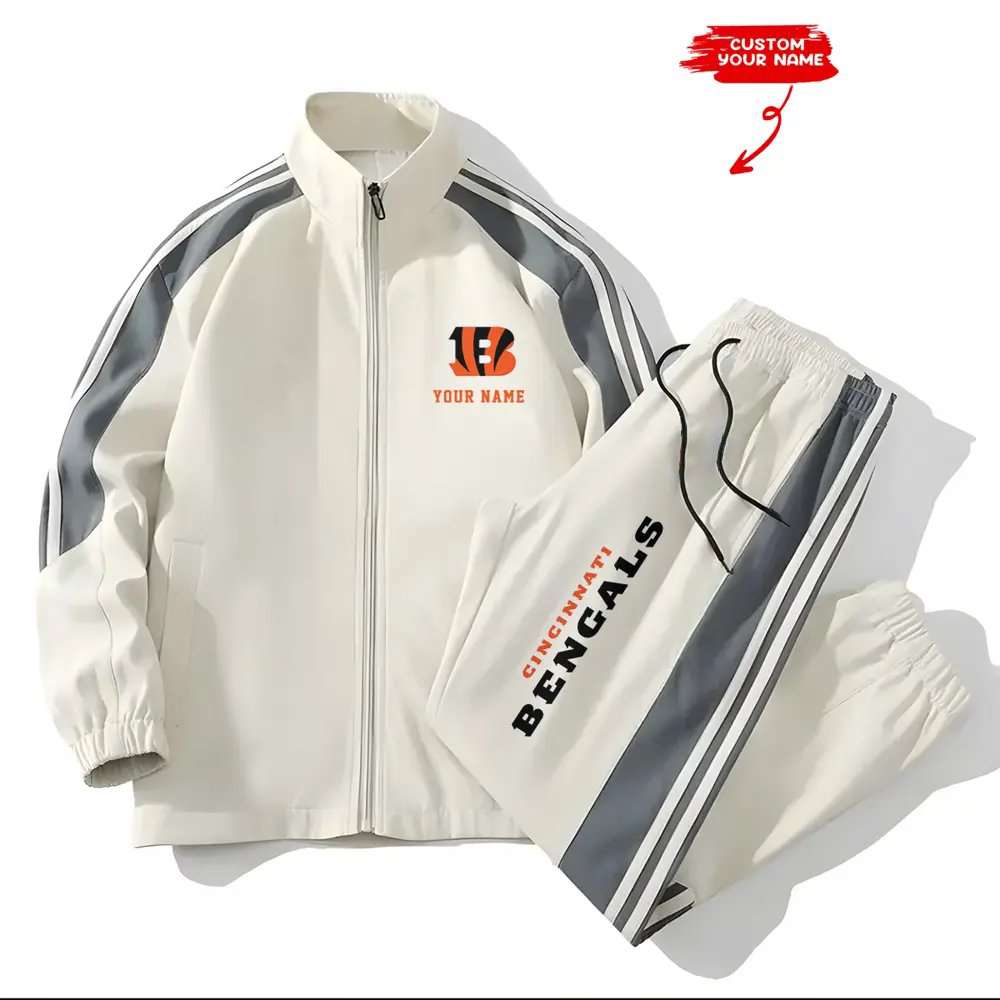 Bengals Football Unisex Style Versatile Sports Set Jacket And Pants Bengals Football Unisex Style Versatile Sports Set Jacket And Pants