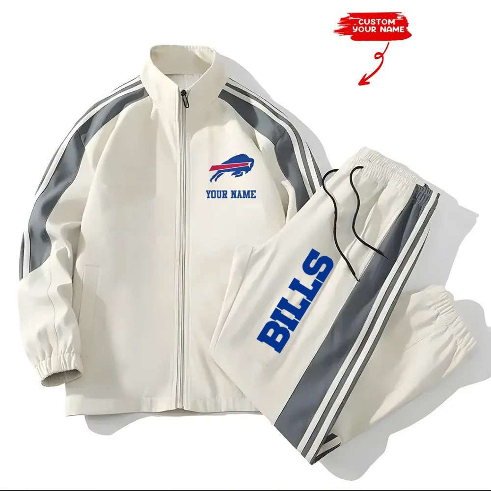 Bills Football Unisex Style Versatile Sports Set Jacket And Pants Bills Football Unisex Style Versatile Sports Set Jacket And Pants