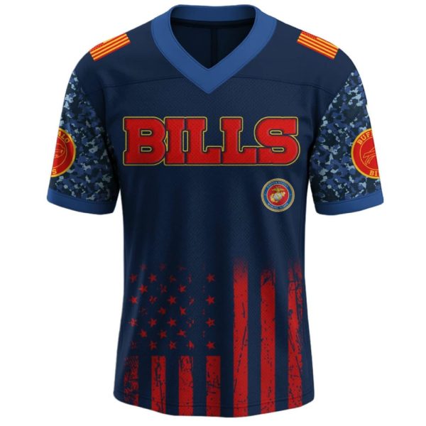 Bills US USMC 250th Birthday Football Jersey 2025