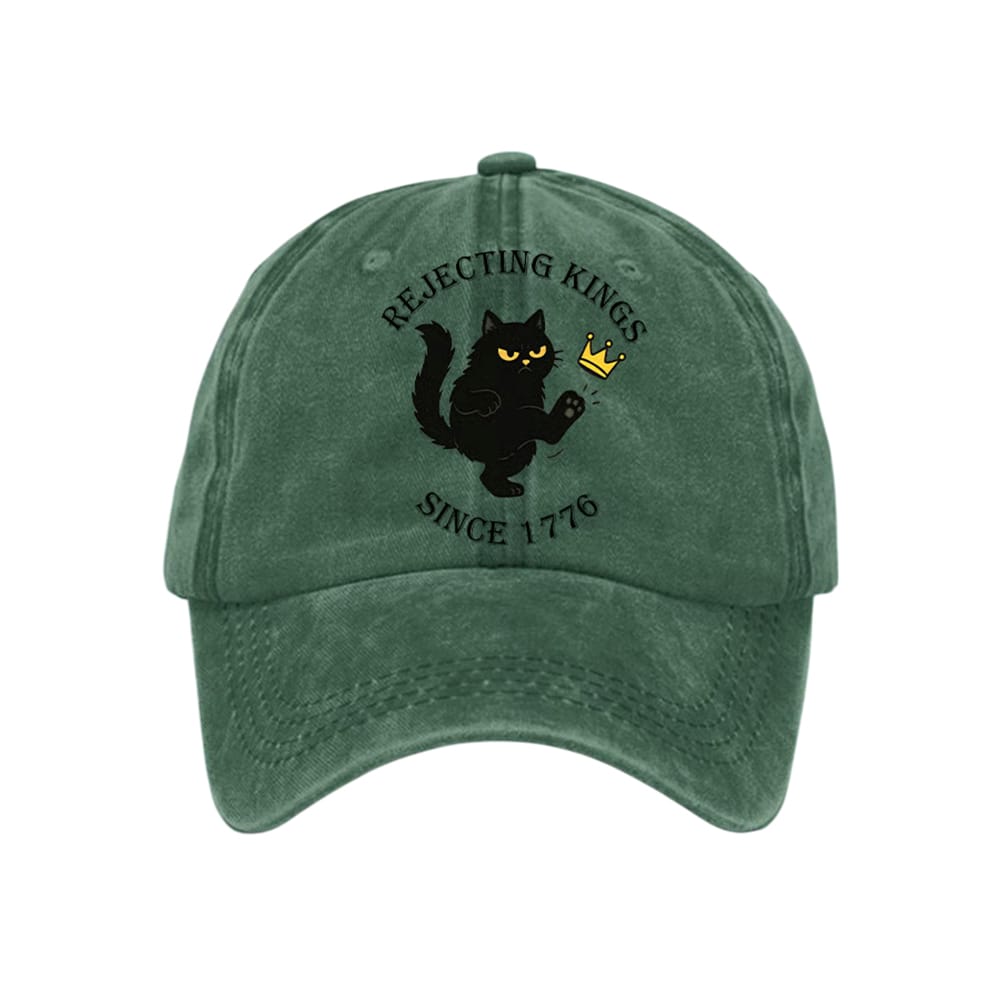 Black Cat Rejecting Kings Since 1776 Hat Black Cat Rejecting Kings Since 1776 Hat