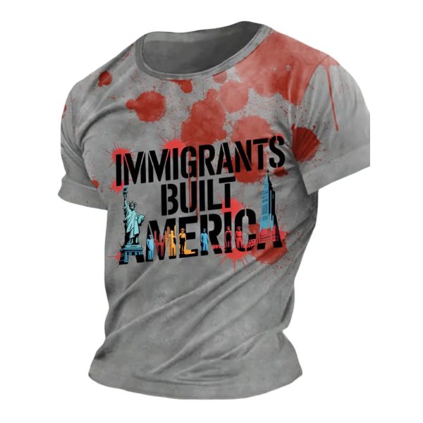 Bloody Immigrants Built America Shirt