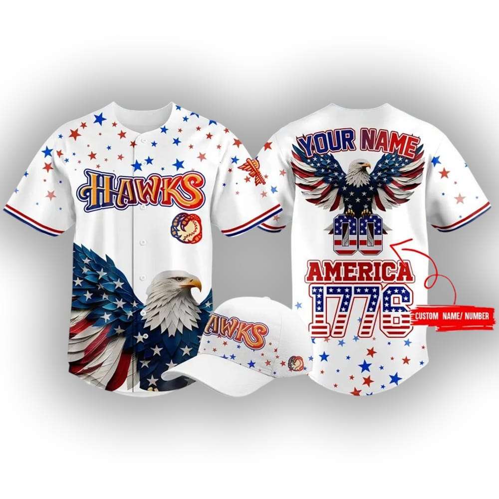Boise Hawks 4th of July USA Baseball Jersey Boise Hawks 4th of July USA Baseball Jersey