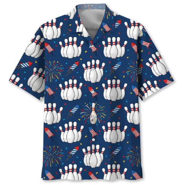 Bowling Celebration 4th Of July Hawaiian Shirt