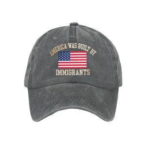 Retro Immigrants Built America Baseball Cap2