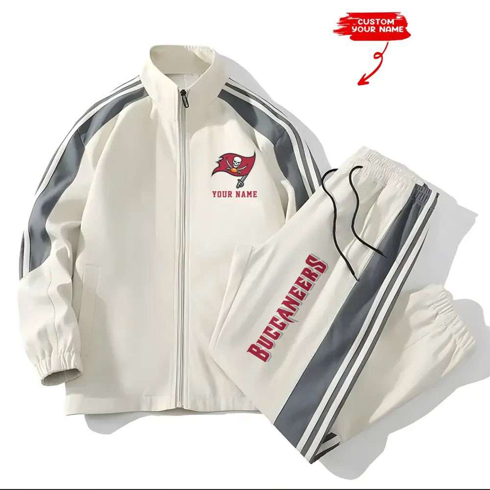 Buccaneers Football Unisex Style Versatile Sports Set Jacket And Pants Buccaneers Football Unisex Style Versatile Sports Set Jacket And Pants