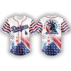 Celebrate The 4th Of July Dodgers 3D Baseball Jersey