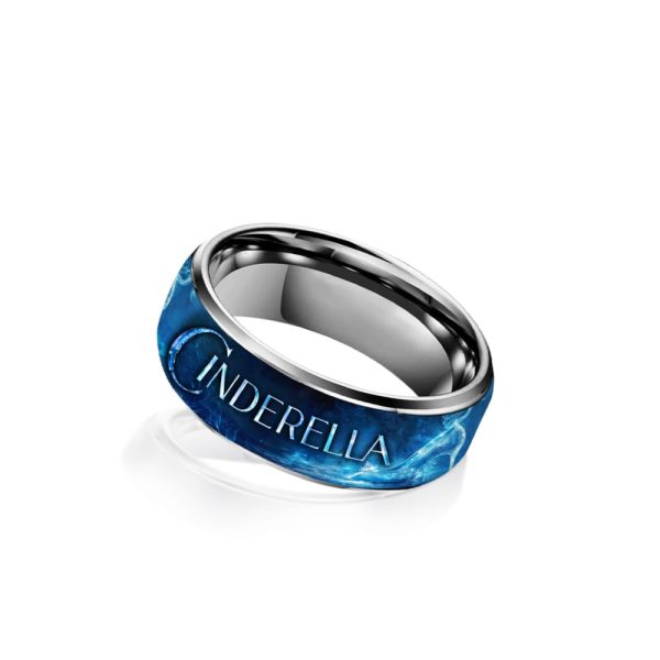 Cinderella Silver Tungsten Rings Gift For Fans