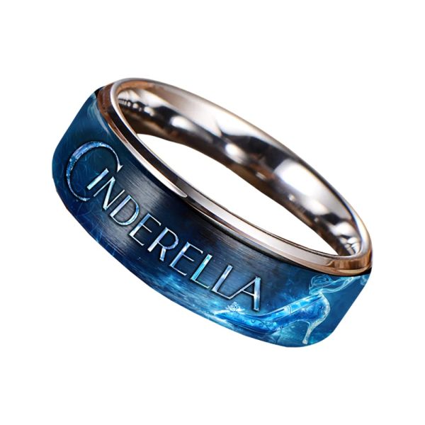 Cinderella Silver Tungsten Rings Gift For Fans
