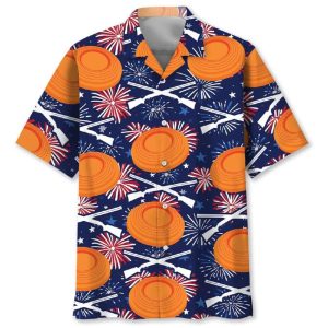 Clay Shooting Fireworks Hawaiian Shirt