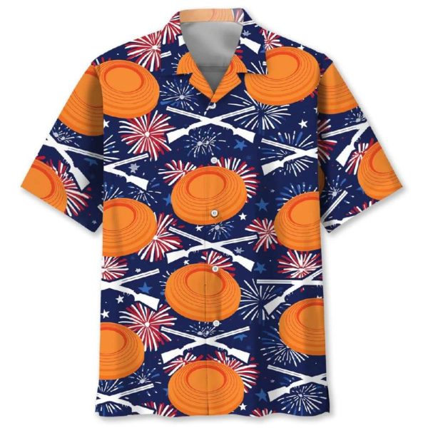 Clay Shooting Fireworks Hawaiian Shirt