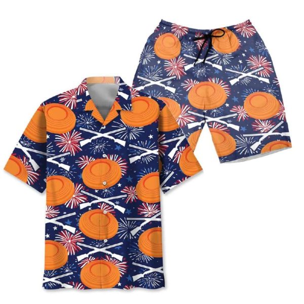 Clay Shooting Fireworks Hawaiian Shirt