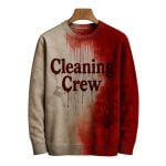 Cleaning Crew Bloody Art Print Crew Neck Sweatshirt