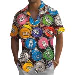 Colorful Cans Print Men's Pocket Short Sleeve Shirts