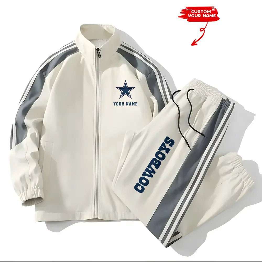 Cowboys Football Unisex Style Versatile Sports Set Jacket And Pants Cowboys Football Unisex Style Versatile Sports Set Jacket And Pants