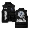 Cowboys Style Sleeveless Puffer Jacket Gift For Fans