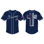 Cross Braves I Can Do All Things Through Christ 3D Baseball Jersey