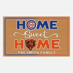 Cubs Bears Home Sweet Home Customized Doormat