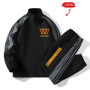 Commanders Football Unisex Style Versatile Sports Set Jacket And Pants1