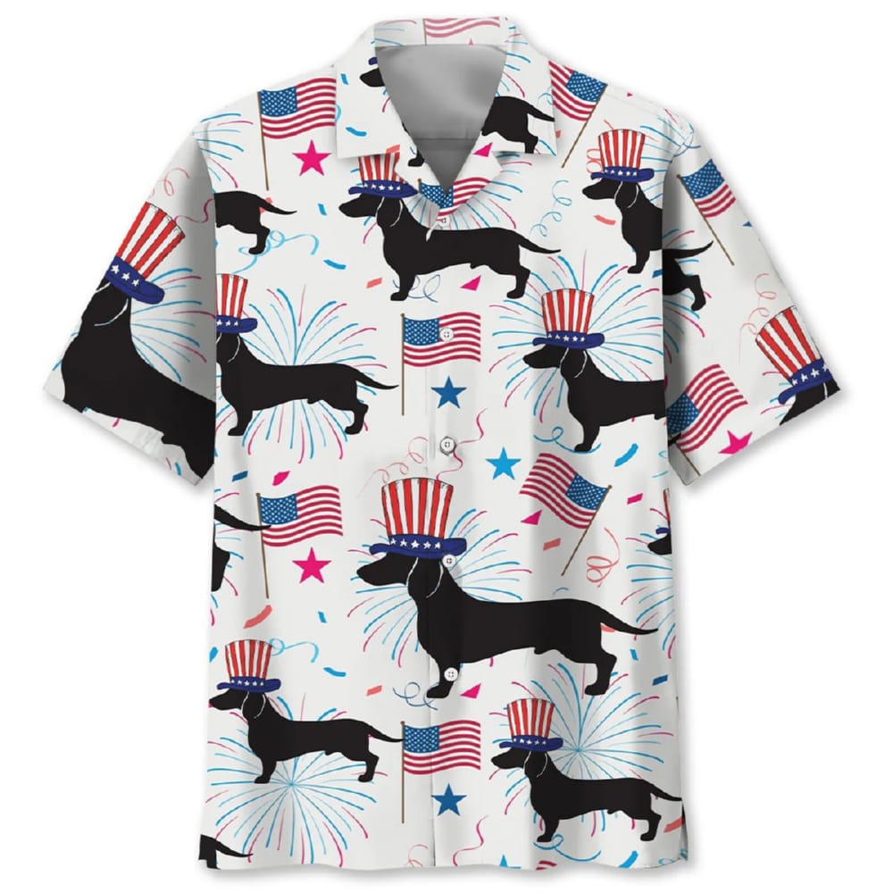 Dachshund USA Proud Hawaiian Shirt Dachshund USA Proud Hawaiian Shirt