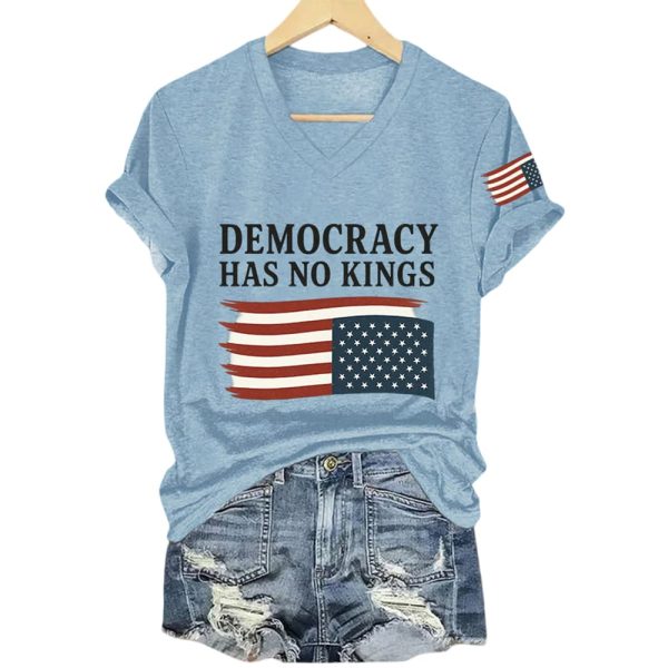 Democracy Has No Kings Trump America Shirt