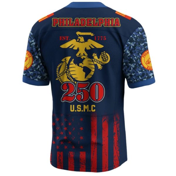 Eagles US USMC 250th Birthday Football Jersey 2025