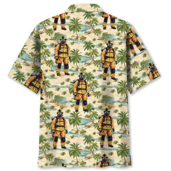 Firefighter Summer Beach Hawaiian Shirt