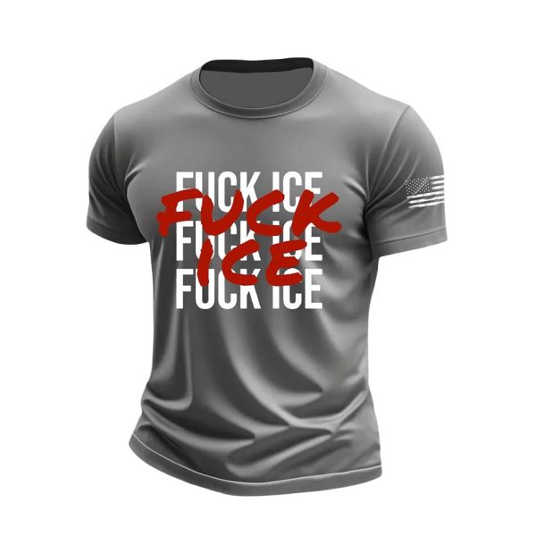Fuck ICE Printed Casual T-Shirt