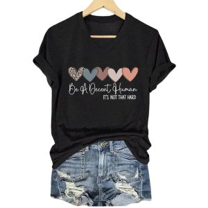 Retro Be A Decent Human Its Not That Hard Shirt2