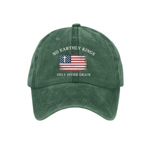 No Earthly Kings Only Divine Grace Print Baseball Cap 2 No Earthly Kings Only Divine Grace Print Baseball Cap2