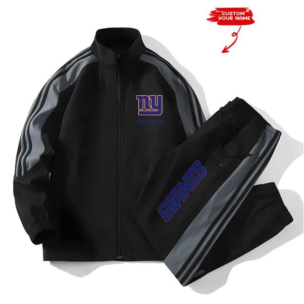Giants Football Unisex Style Versatile Sports Set Jacket And Pants
